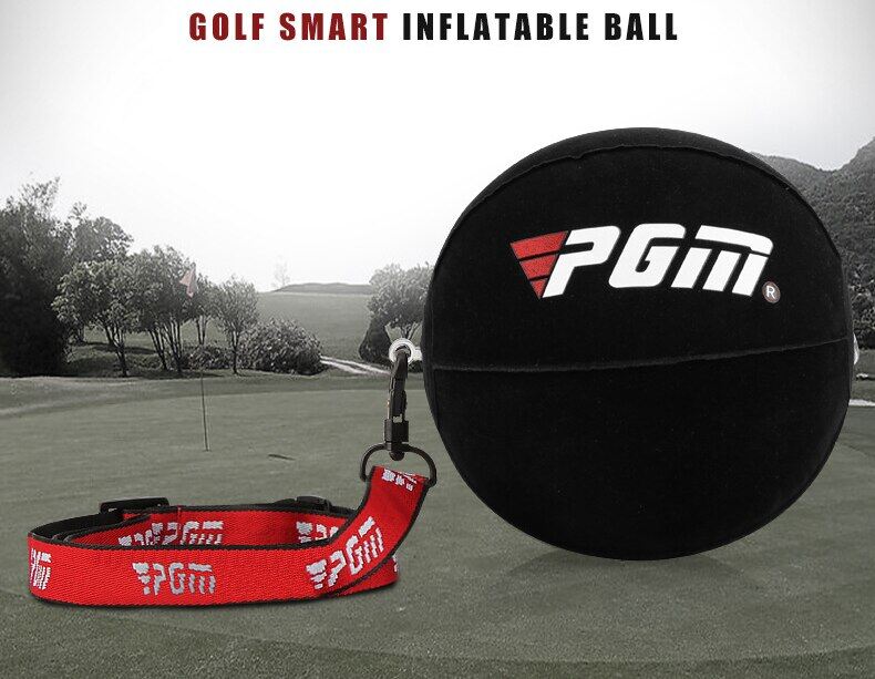 PGM Inflatable Golf Smart Ball Trainer Portable Swing Arm Corrector Posture Auxiliary Correction Training Aids Golf Accessories JZQ012