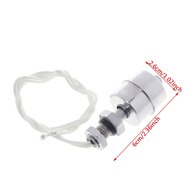 Công Tắc Phao Bằng Thép Không Gỉ Cảm Biến Mực Nước Chất Lỏng Bể Chứa 110V 220V 45Mm 10W