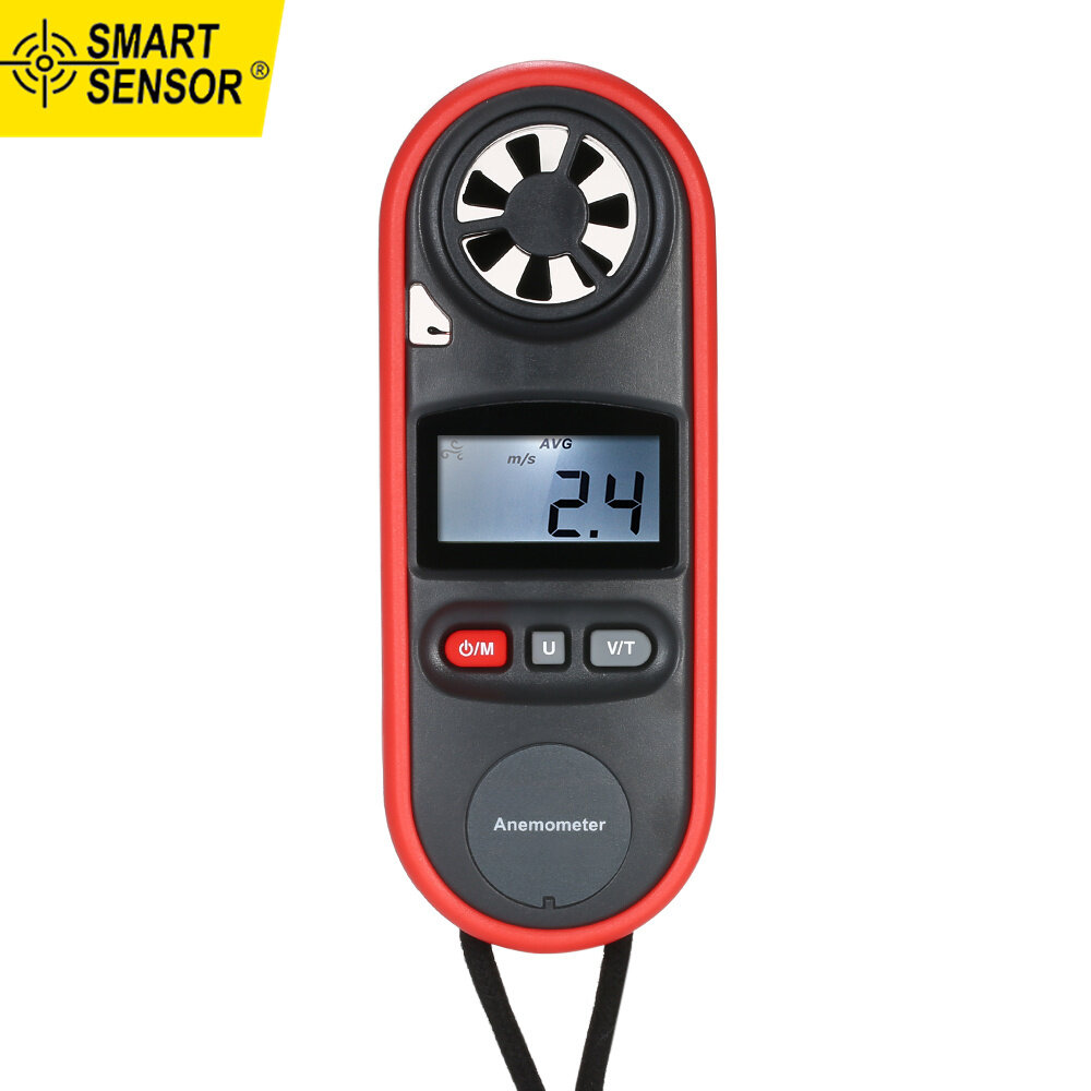 Smart Sensor Mini Digital Anemometer Beaufort Scale Ip67 Ther-mometer 