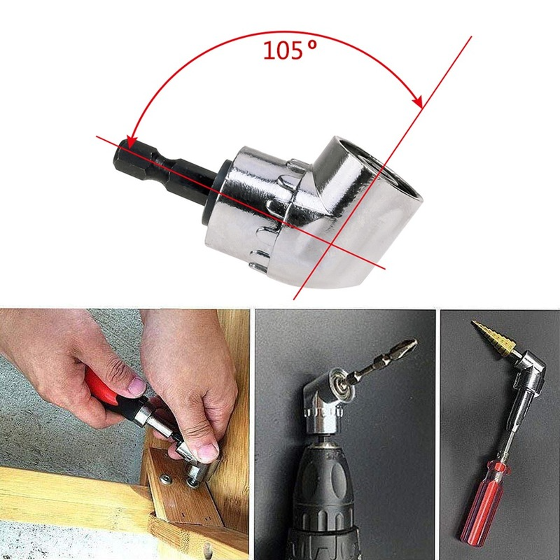 Hex Bit 105 Degree Angle Screwdriver Socket Holder Adapter Adjustable Bits Drill Angle Screwdriver Batch Head Tool