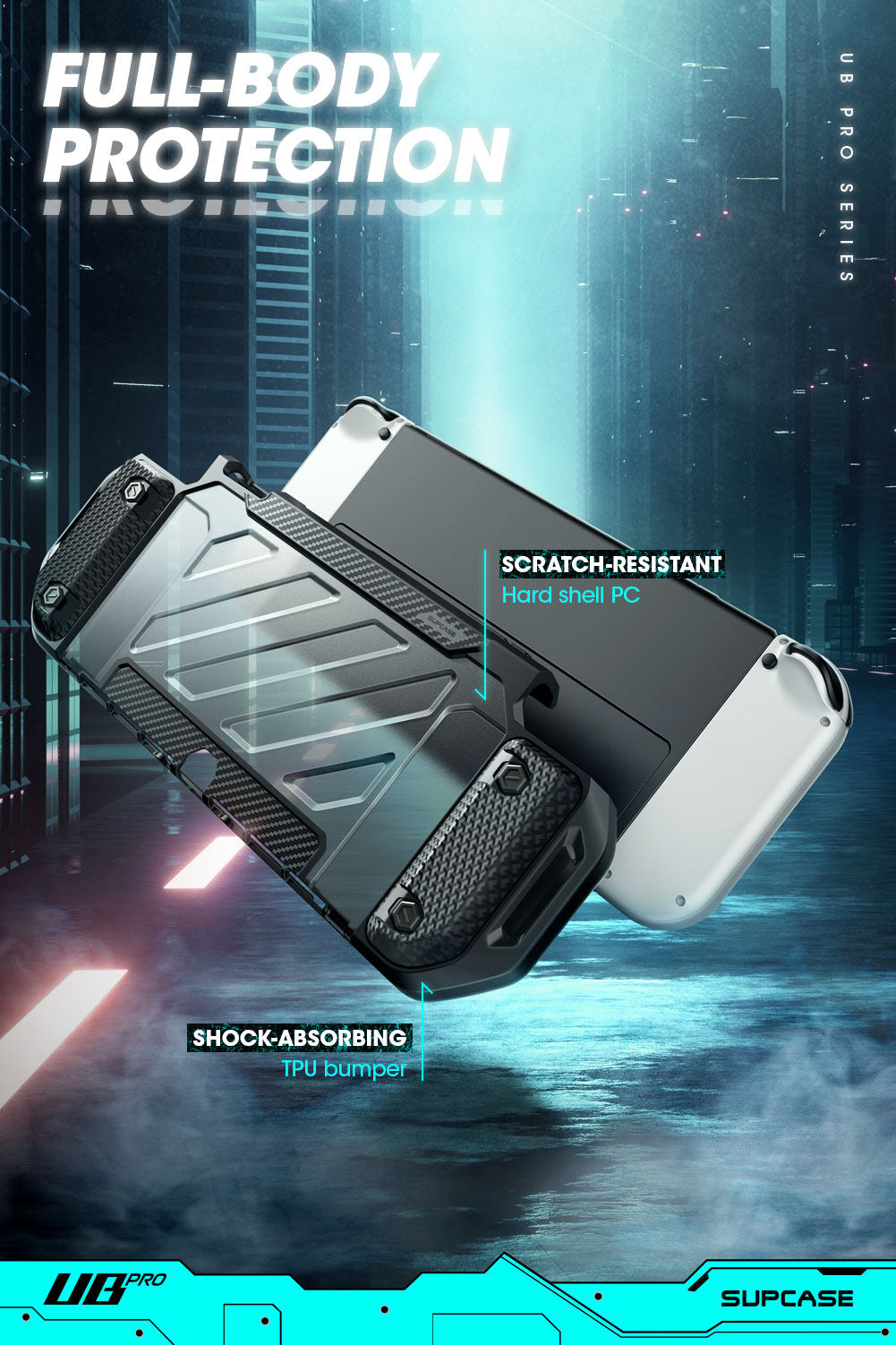 SUPCASE cho Bộ chuyển đổi Nintendo OLED trường hợp 2021 Unicorn Beetle PRO bảo vệ cấp quân sự công tắc điều khiển tương thích dockable bảo vệ Bìa Phụ kiện cho Bộ chuyển đổi Nintendo OLED