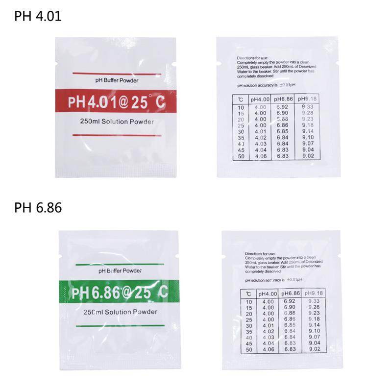 5pcs/lot PH Buffer Powder for PH Test Meter Measure Calibration Solution 4.01/6.86/7.0/10.01/9.18 Calibration Point