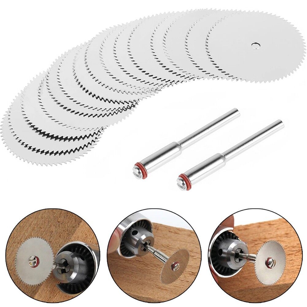 15Pcs Cutting Disc Mini Circular Saw Blade Kit Stainless Steel Cutting Wheel Disc Rotary Tool