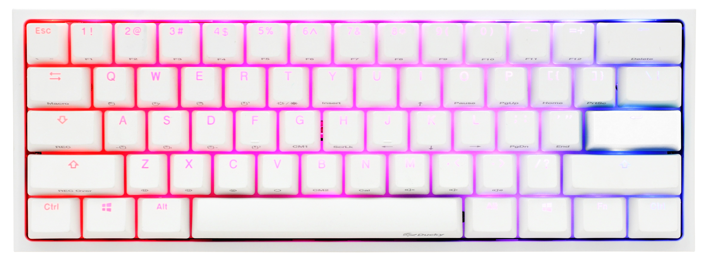 Ducky One 2 Mini Rgb Keyboard 60 White Silent Red Brown Blue Red Speed Black Mx Cherry Switch Lazada