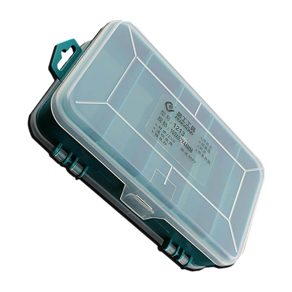 Gazechimp Empty 8 Slots Tools Storage Box Case Screws Nails Nuts Organiser Container for Tool Hardware Thread Fitting Sewing Material
