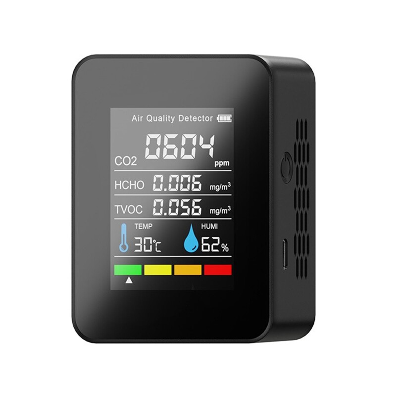 Air Quality Monitor Accurate Tester for CO2 Formaldehyde TVOC Temperature Humidity Multifunctional Air Gas Detector