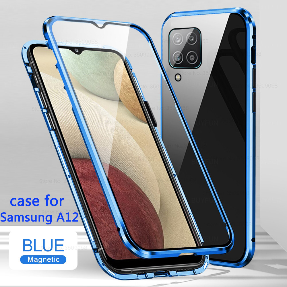 For Samsung Galaxy A14 5g Samsung A54 5g  A34 protective case 360° Full Cover Flip case For samsung A12 A22 A42 A52 A72 A32 Double-Sided Tempered Glass Metal Bumper Coque Samsung A12 4g glass phone case, drop-resistant