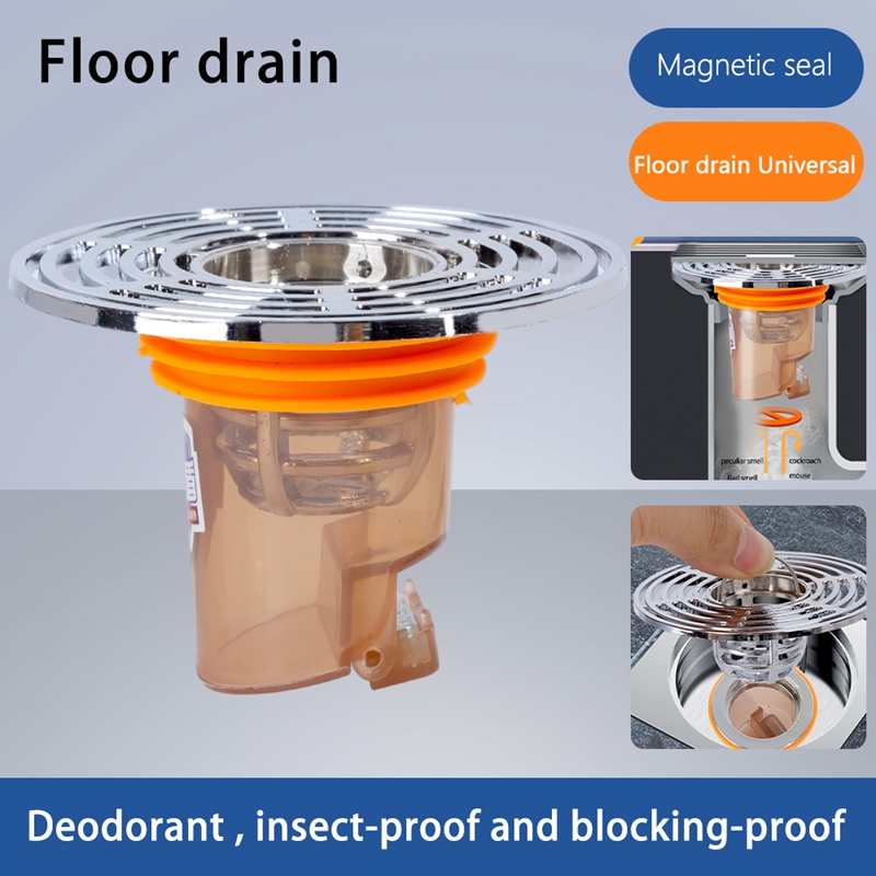 Bathroom Floor Drain Core Removable One-way Drain Valve Universal Sewer Anti-odor Filter Plug