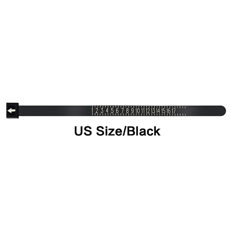 Kismis 1PC trắng/Mỹ màu đen/EU Kích thước nhẫn cưới thước đo Nhẫn đo chính hãng Tester Đồ đo ngón tay phụ kiện trang sức công cụ