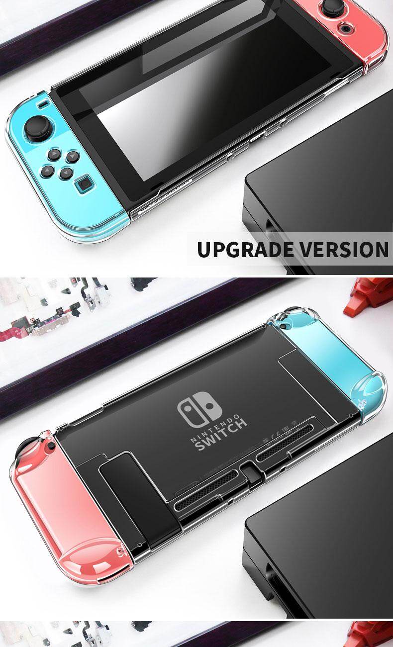 TOPZERO Ốp Bảo Vệ Trong Suốt PC Pha Lê Có Thể Tháo Rời Cho Nintendo Switch NS NX Ốp Lưng Cứng