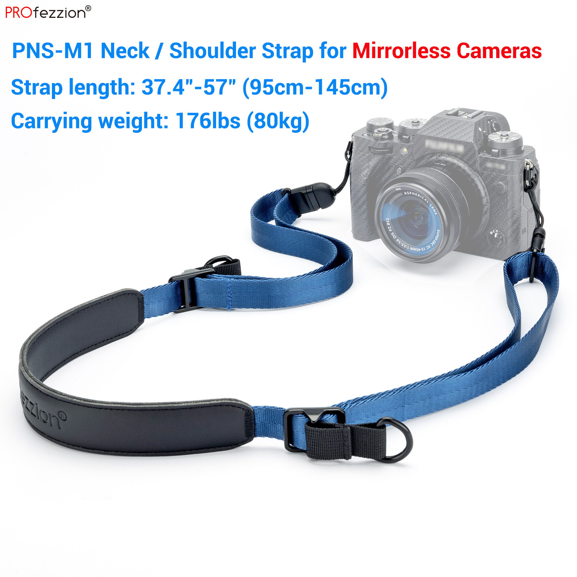 PROfezzion Adjustable Camera Neck Strap Quick Release Shoulder Strap