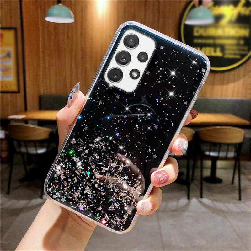 [Highquality & Topsale] Samsung S8 S9 S10 Plus Note 8 9 A31 Phone Case For Samsung Galaxy S21 Ultra S20 FE Plus A52 A72 A42 A32 5G A12 A02 A02S A42 A71 M51 A21S A20 A30 A50 A70 Bling Glitter Clear Case Cover