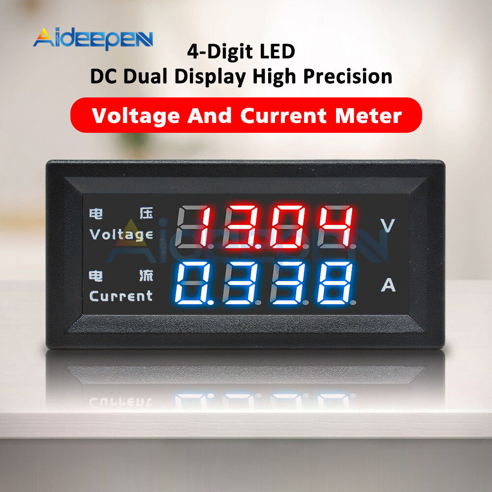 M4430 mini digital voltmeter, current and voltage meter detector, dual led screen, 100v, 200v