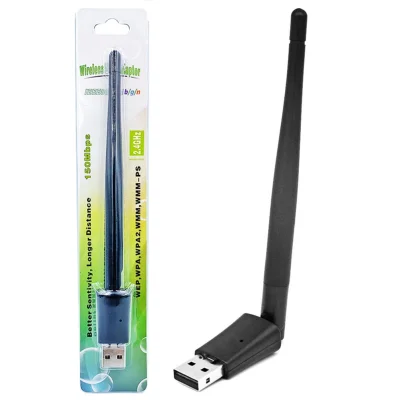 ❀MT7601 USB WiFi Wireless Network Card Adapter with Antenna for TV Set Top Box