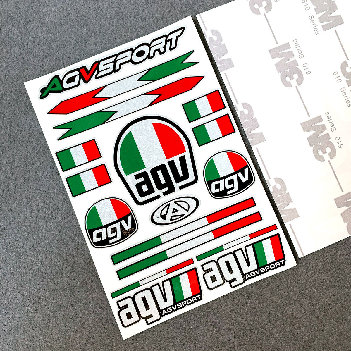 3M Reflective AGV Logo Car Motorcycle Whole SET Sticker Decals for HNJ helmet