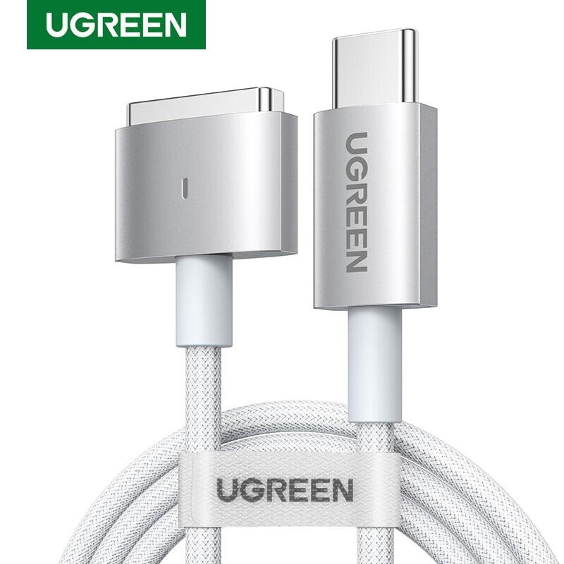 Ugreen LED Magnetic For Usb C To Magsafe 2 Charging Cable PD Charger For Macbook Air Power Adapter Cable 2M Nylon Braided