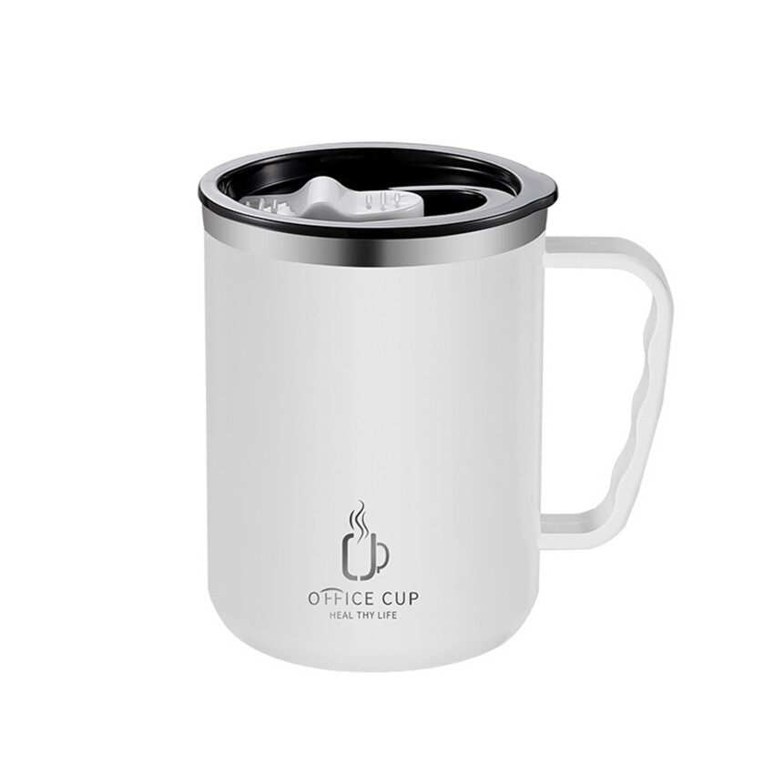 Stainless Steel Coffee Cup Mug With Lid Insulated Coffee Mug Double Wall Coffee Tumbler With Handle Heat-resistant Drinkware