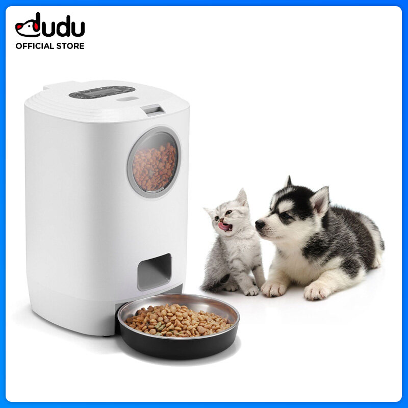 【DUDU Pet】Petเครื่องให้อาหารสัตว์ชามสำหรับสัตว์เลี้ยงสุนัขแมวFeederอุปกรณ์ที่เวลาอัจฉริยะและเชิงปริมาณเครื่องให้อาหารสัตว์เลี้ยง4.5L