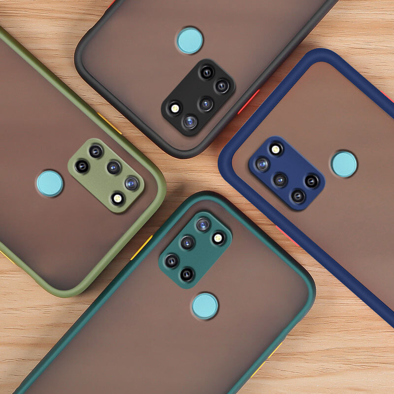 YBD Precision camera protection case For Oppo Realme 7i C17 Casing multiple colour Matte Hard PC Back Cover Shockproof Phone Case
