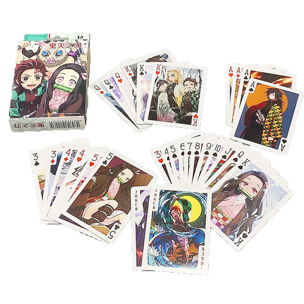 EAURA Agatsuma Playing card Kamado Nezuko Desktop games Poker Card Playing  Cards Anime Demon Slayer | Lazada PH