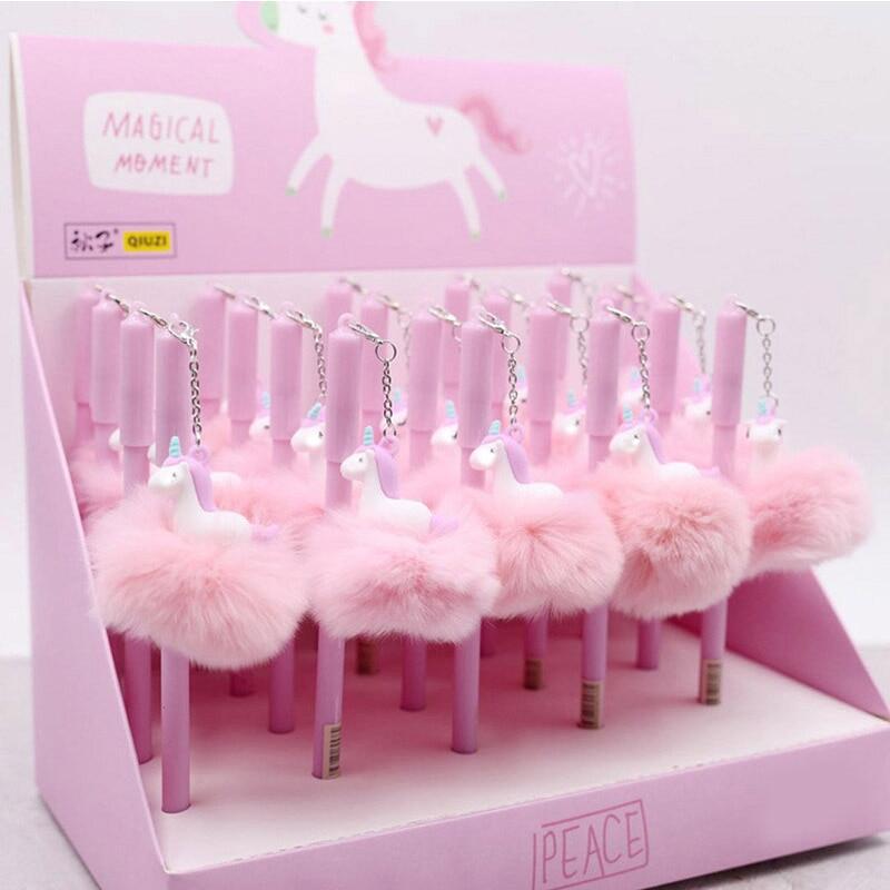 1pc Cute Kawaii Animals Plush Toys Stuffed Animals Toy For Children Soft Ball Pendant Gel Pen oyuncak School Supply Gift