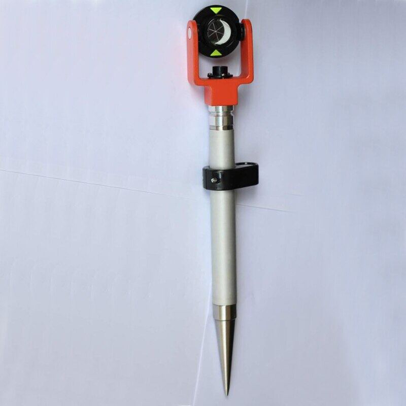 NEW SIDE BUBBLE MINI PRISM and 11.8in mini POLE 5/8x11 thread FOR TOTAL STATION 