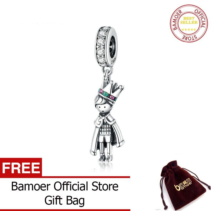 Bamoer Prince of the Sea Pendant Oxidized Charms for Original Bracelet or Necklace 925 Sterling Silver beads SCC1584