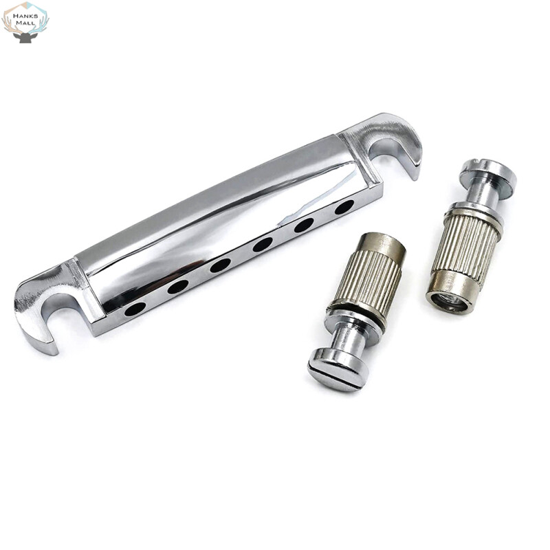 HK 1 Set Guitar Bridge Tailpiece Kit With Studs Upper Lower String Bridge Compatible For Les Paul Sg Electric Guitar