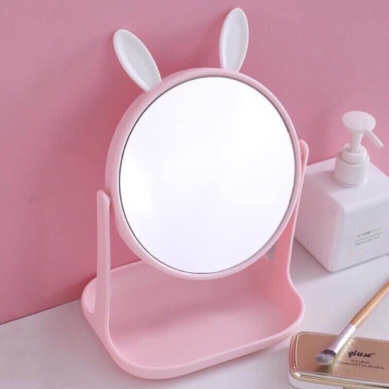 Gương để bàn trang điểm tai mèo siêu cute - đóng gói cực chắc chắn
