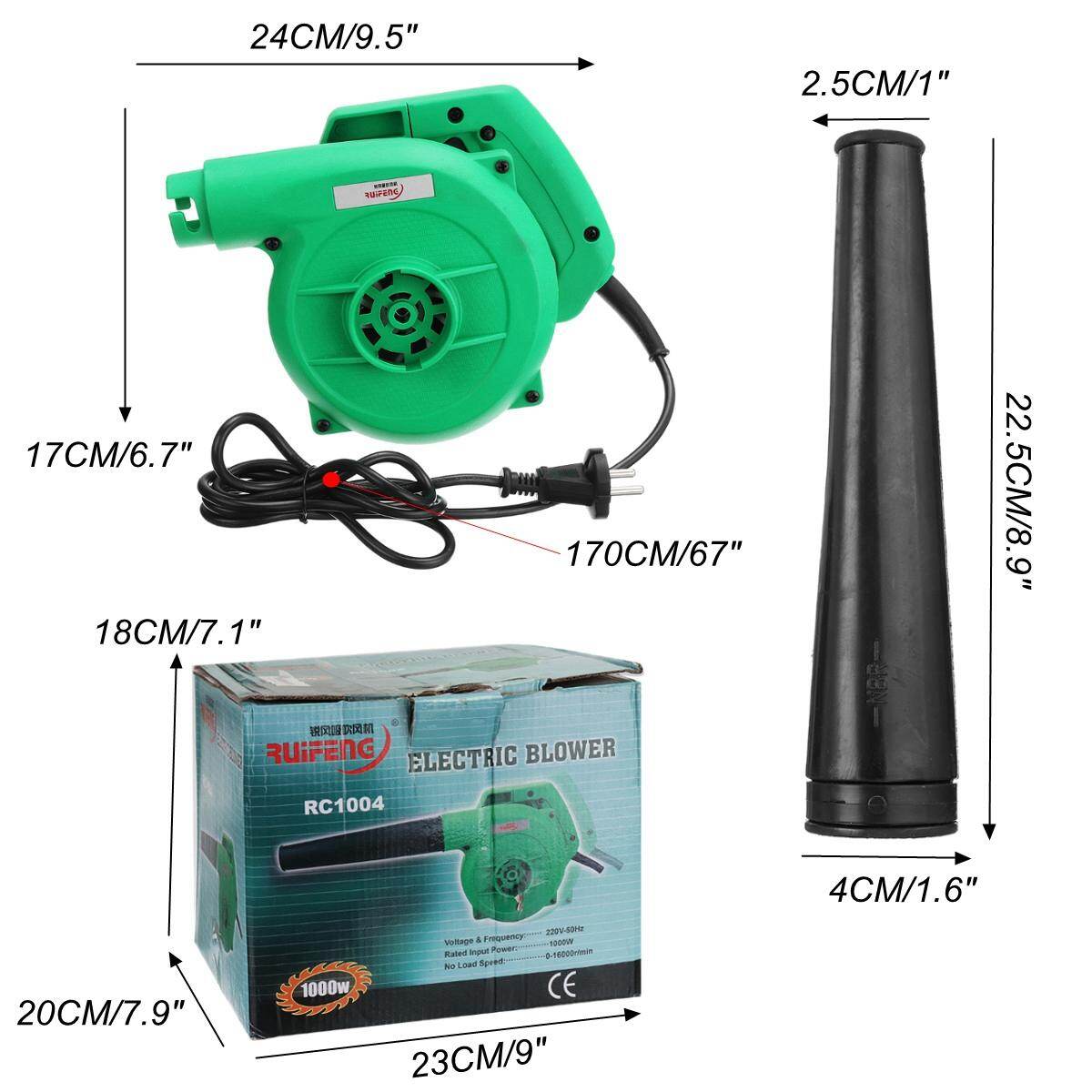 Máy Thổi+Hút Bụi Cầm Tay ABG Công Suất Lớn 1000W Tốc Độ Không Tải 3000-16000r/min Máy Vừa Thổi Vừa Hút Đa Năng Ứng Dụng Nhiều Trong Các Xưởng Mộc, Vệ Sinh Máy Móc – Hàng Chính Hãng