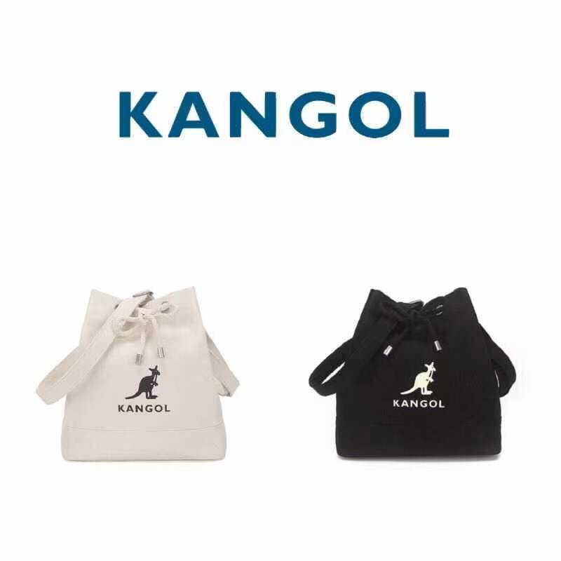 709[kangol HONGKONG] Kangol Korean Kangaroo Canvas Bucket Bag Casual All-Match Shoulder Messenger Ba