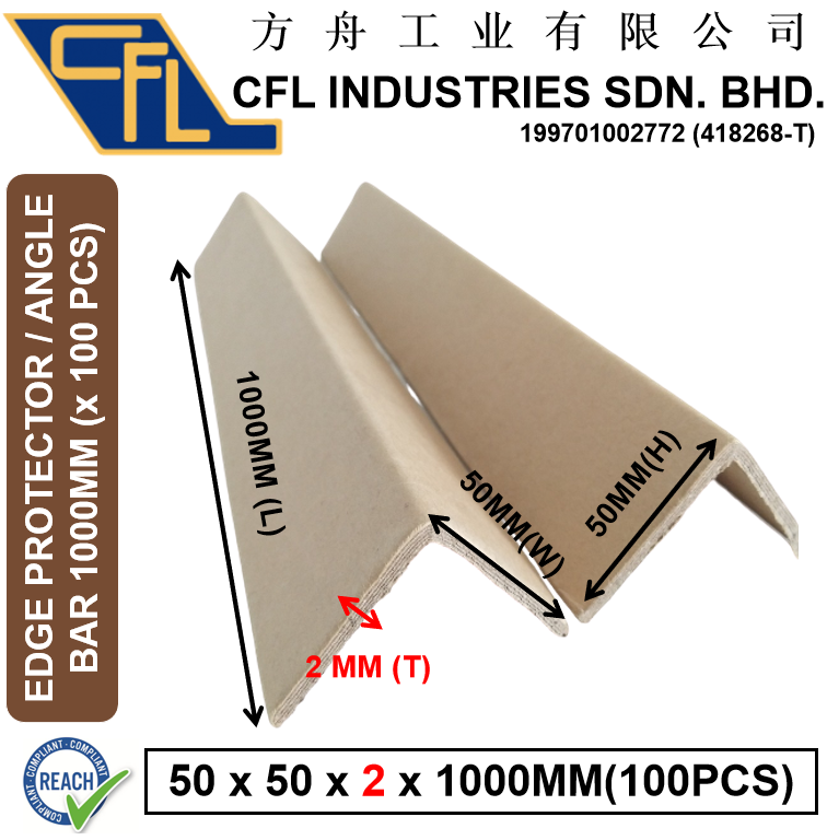 EDGE PROTECTOR / ANGLE BAR / CORNER BOARD [CFL] (1000MM [L] x 50MM x ...