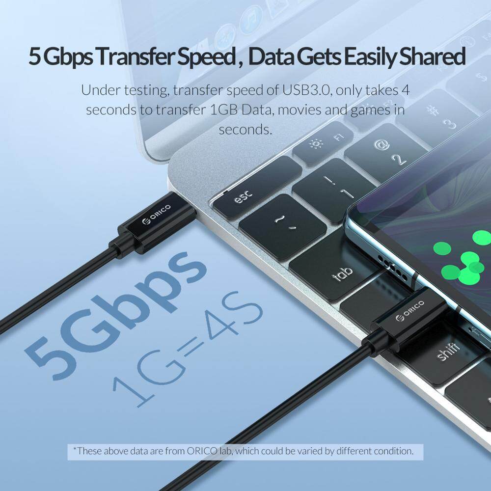 ORICO USB Loại C để Loại C Cáp cho Huawei Mate 20 Samsung Galaxy S9 QC3.0 3A sạc nhanh cáp thiết bị sạc nhanh cho MacBook Pro
