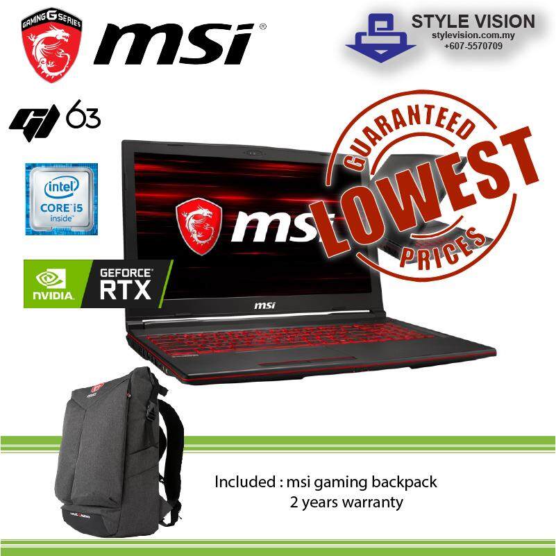 MSI GL63 8SE-099 ( i5-8300H | 8GB | 128GB SSD+1TB HDD | RTX2060 | 15.6 FHD | WIN10 ) Malaysia