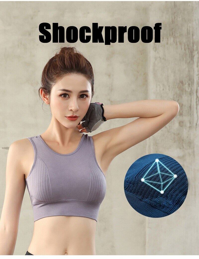 SUPERFLOWER Women Yoga Crop Top Sports Bra Push Up Underwear Fiess Brassiere Bras Athletic Vest Shockproof Shirt Sport_voghion.com