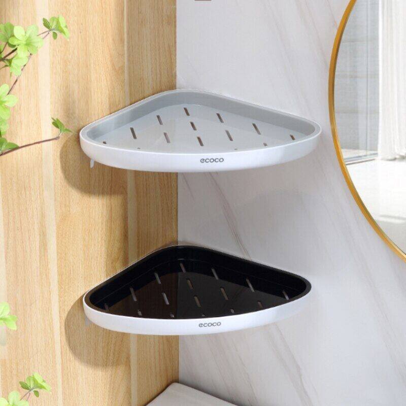 Kệ Sắp Xếp Góc Phòng Tắm ECOCO Giá Đựng Mỹ Phẩm Dầu Gội Đầu, Đồ Gia Dụng Nhà Bếp Gắn Tường, Phụ Kiện Phòng Tắm