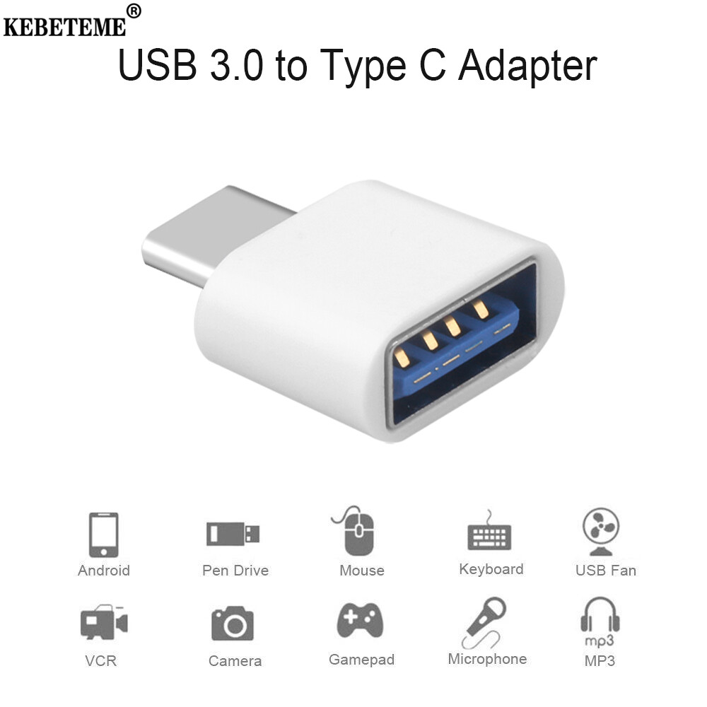Kebeteme usb 3.0 type c otg cable adapter type c usb c otg converter usb female to type c male converter for android phones