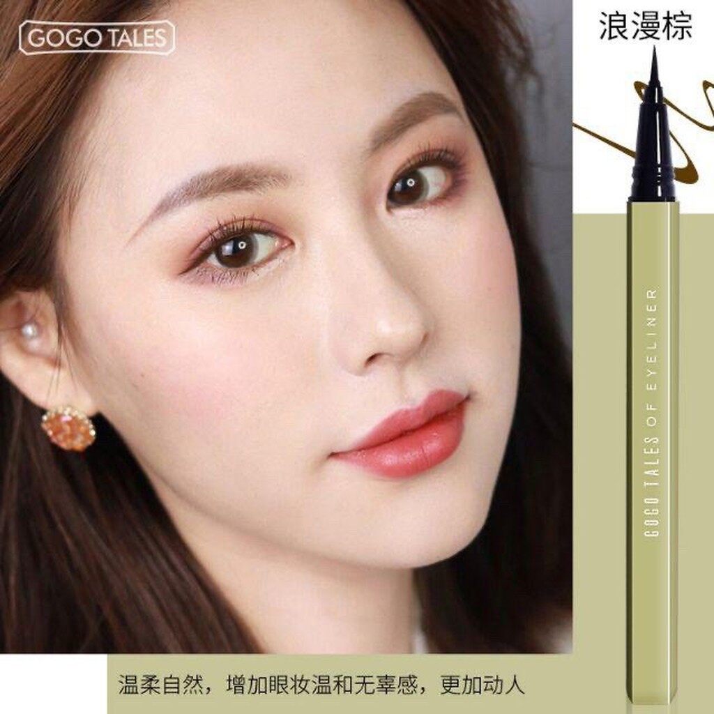 GOGOTALES Eyeliner Pen Durable Waterproof Sweatproof Sponge Tip Eyeliner Makeup