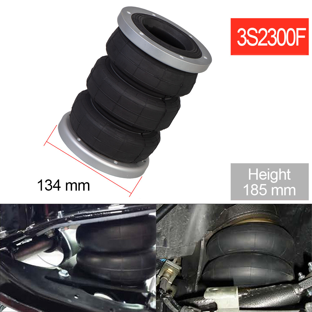 Universal Air Ride Bags Air Ride Suspension Kit Bag Pneumatic Bag Shock Absorber 3S2300F with Aluminium Flange Car Accessories