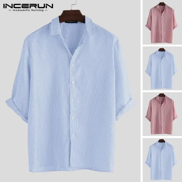 mens collarless button up shirt