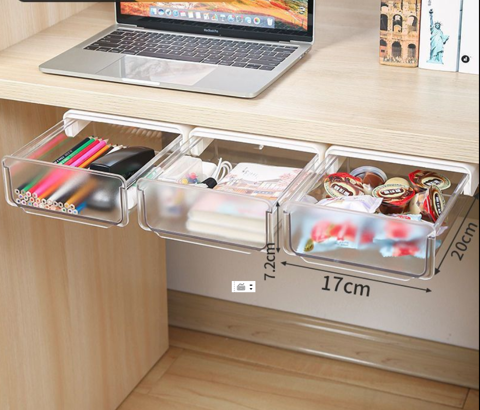 Under Desk Drawer Attachable Under Desk Storage Hidden Self Adhesive