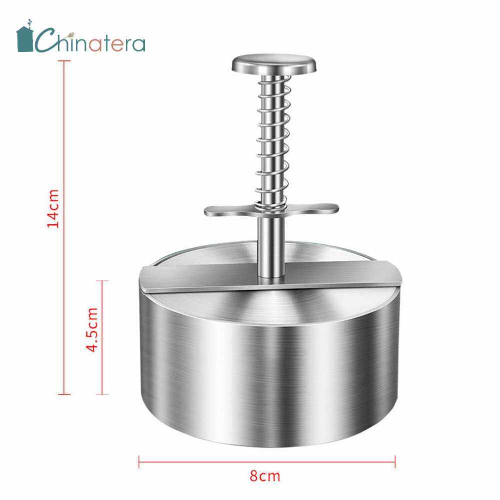 Chinatera Burger Press Stainless Steel Hamburger Press Burger Patty Maker Non-Stick Patty Making Mold Kitchen Tool