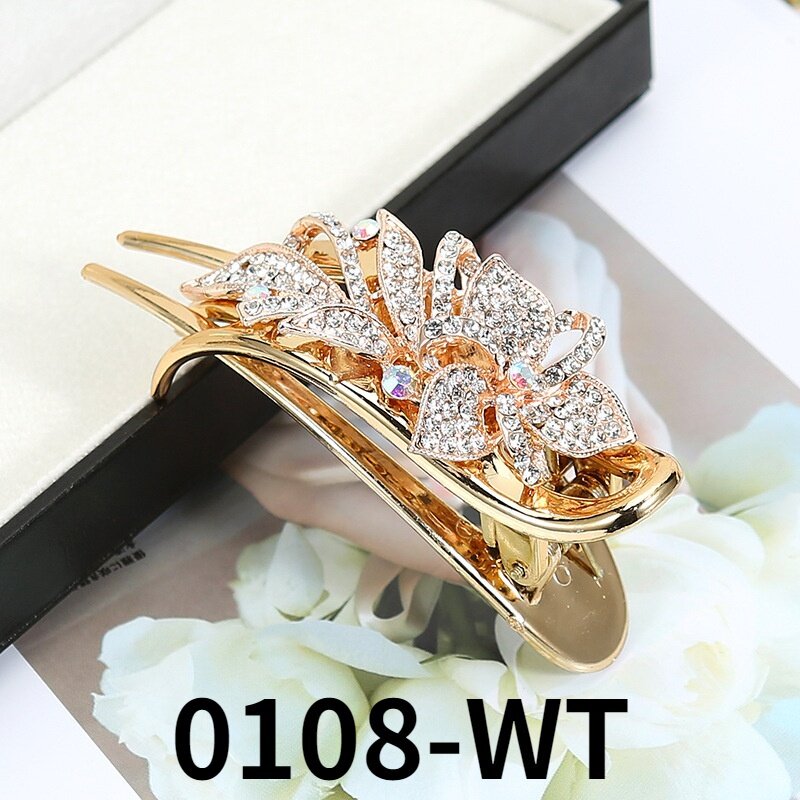 Korea's new colorful rhinestone flower hairpin exquisite butterfly hair accessories