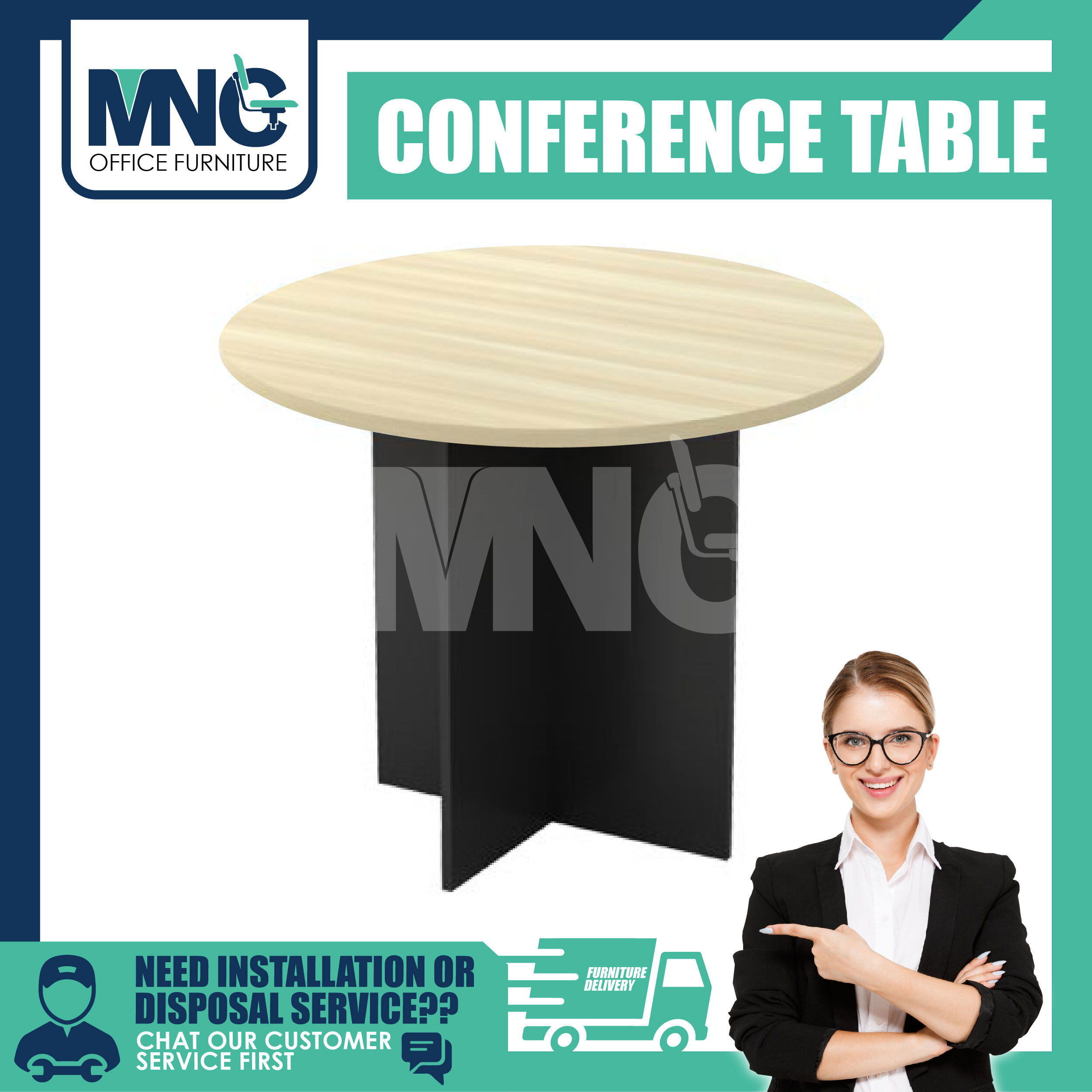 GR90/120 Round Shape Conference Table / Meeting Room Table / Meeting ...