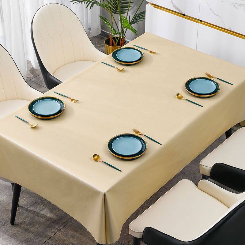 Solid Color Tablecloth Waterproof, Oil-proof, Anti-scalding, Disposable Coffee Table, Pvc Table Cloth, Tablecloth, Rectangular Dining Table, Bedroom Desk