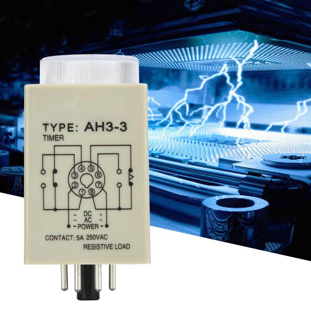 Time Relay 30S 8 Pins Timer 35mm Din-Rail for Industrial Automation System 12V/24V/110V/220V