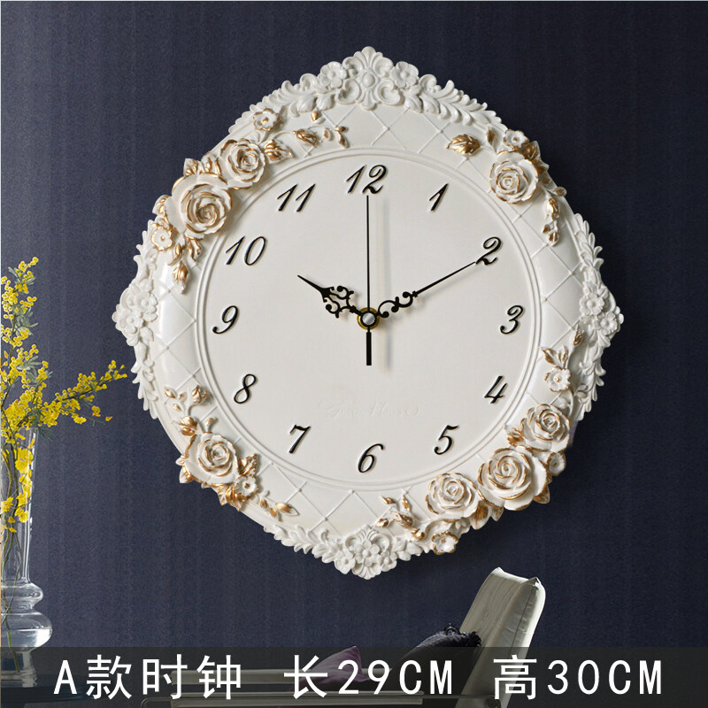 Đồng Hồ Kiểu Châu Âu Đồng Hồ Treo Tường Phòng Khách Cá Tính Sáng Tạo Trang Trí Đồng Hồ Lủng Lẳng Im Lặng Đồng Hồ Thạch Anh Phòng Ngủ Khí Quyển Đồng Hồ Nhà bán chạy
