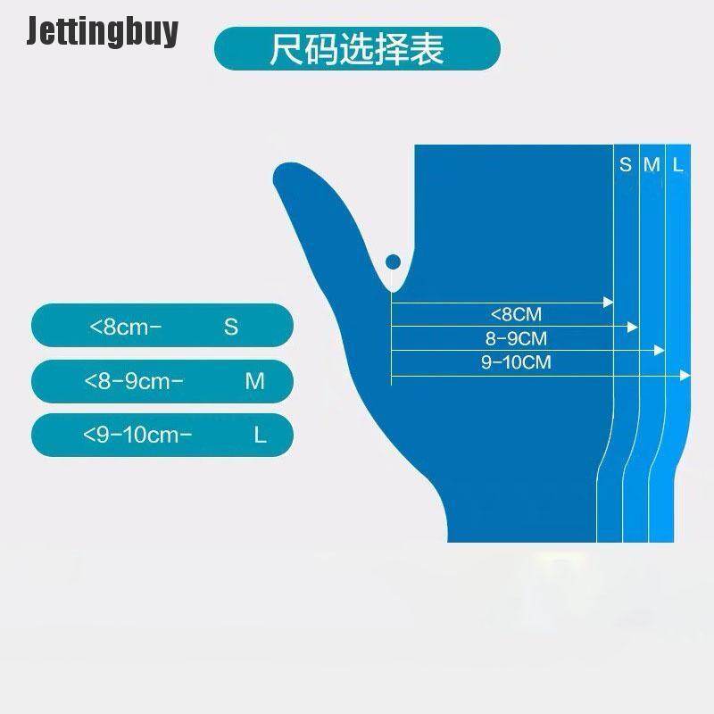 [Jettingbuy] 100PCS Disposable Food Plastic Gloves Kitchen Accessories for Restaurant BBQ