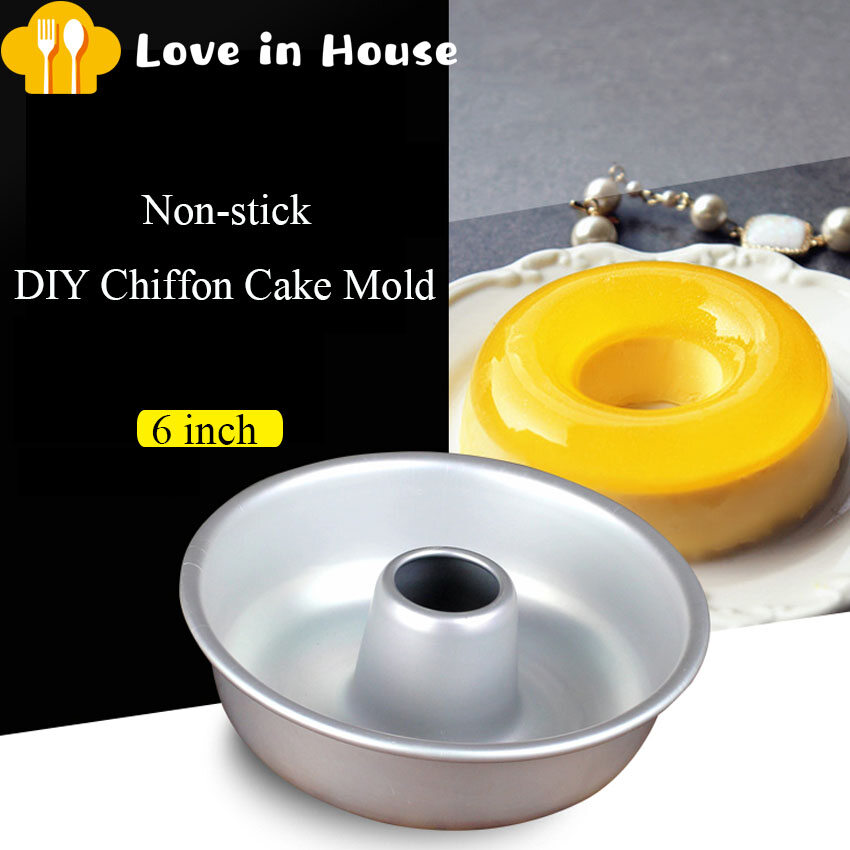 Aomily Anodized Aluminum Alloy Donut Pan Mould DIY Chiffon Cake Mold Kitchen Bakery Baking Decoration Tin Ring Tools Bakeware