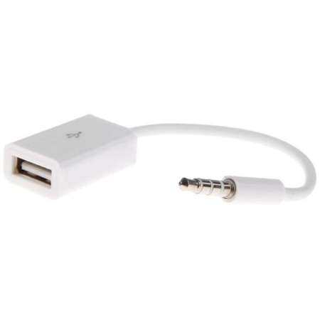 3.5 มิลลิเมตรสาย AUX เสียงแท่ง USB สำหรับรถยนต์เพลง MP3 ผู้เล่นอะแด๊ปเตอร์แปลงเต้ารับ